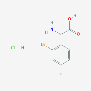 2-Amino-2-(2-bromo-4-fluorophenyl)acetic acid;hydrochloride