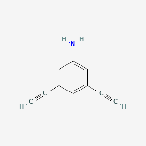 molecular formula C10H7N B13828916 3,5-Diethynylaniline CAS No. 402956-36-9