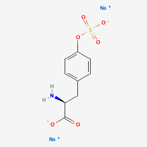 molecular formula C9H9NNa2O6S B13828928 disodium;(2S)-2-amino-3-(4-sulfonatooxyphenyl)propanoate 