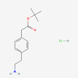 molecular formula C14H22ClNO2 B1382894 tert-Butyl [4-(2-amino-ethyl)-phenyl]-acetate hydrochloride CAS No. 1965310-08-0