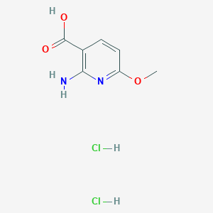 molecular formula C7H10Cl2N2O3 B1382898 2-Amino-6-methoxy-nicotinic acid dihydrochloride CAS No. 1373223-61-0