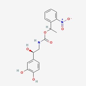 1-(2-nitrophenyl)ethyl N-[(2R)-2-(3,4-dihydroxyphenyl)-2-hydroxyethyl]carbamate