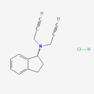 (1R)-N,N-bis(prop-2-ynyl)-2,3-dihydro-1H-inden-1-amine;hydrochloride