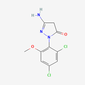 5-Amino-2-(2,4-dichloro-6-methoxyphenyl)-2,4-dihydro-3H-pyrazol-3-one