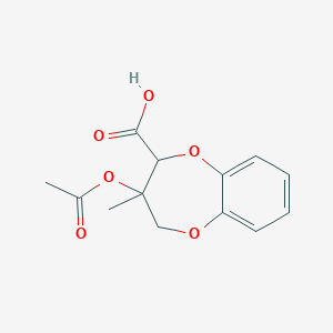 3-(Acetyloxy)-3-methyl-3,4-dihydro-2H-1,5-benzodioxepine-2-carboxylic acid