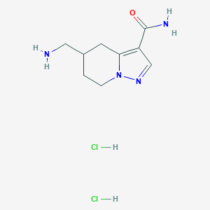 B1382919 5-(aminomethyl)-4H,5H,6H,7H-pyrazolo[1,5-a]pyridine-3-carboxamide dihydrochloride CAS No. 1803593-49-8