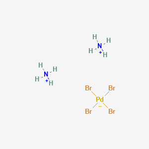 Diazanium;tetrabromopalladium(2-)