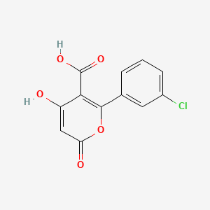 2H-Pyran-5-carboxylicacid, 6-(3-chlorophenyl)-4-hydroxy-2-oxo-