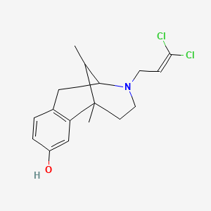 molecular formula C17H21Cl2NO B13829243 2,6-Methano-3-benzazocin-8-ol, 1,2,3,4,5,6-hexahydro-3-(3,3-dichloro-2-propenyl)-6,11-dimethyl CAS No. 3639-67-6