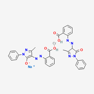 sodium;4-[(2-carboxyphenyl)diazenyl]-5-methyl-2-phenylpyrazol-3-olate;chromium;2-[(3-methyl-5-oxo-1-phenyl-4H-pyrazol-4-yl)diazenyl]benzoic acid