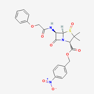 (4-nitrophenyl)methyl (2S,5R,6R)-3,3-dimethyl-4,7-dioxo-6-[(2-phenoxyacetyl)amino]-4lambda4-thia-1-azabicyclo[3.2.0]heptane-2-carboxylate