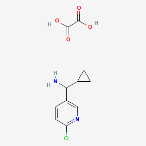 molecular formula C11H13ClN2O4 B1382934 (6-Chloropyridin-3-yl)(cyclopropyl)methanamine, oxalic acid CAS No. 1803604-28-5