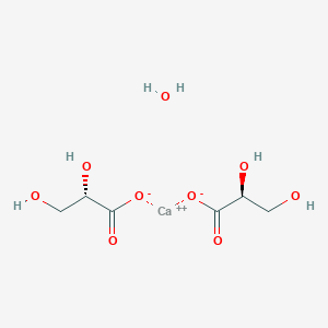 calcium;(2S)-2,3-dihydroxypropanoate;hydrate