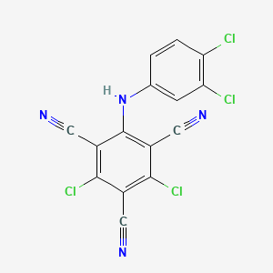 1,3,5-Benzenetricarbonitrile, 4,6-dichloro-2-(3,4-dichloroanilino)-