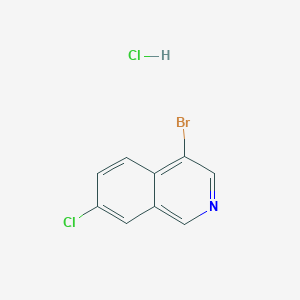 molecular formula C9H6BrCl2N B1382940 4-溴-7-氯异喹啉盐酸盐 CAS No. 1803572-19-1