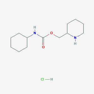 molecular formula C13H25ClN2O2 B1382941 哌啶-2-基甲基 N-环己基氨基甲酸酯盐酸盐 CAS No. 1803588-41-1