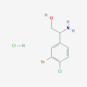 2-Amino-2-(3-bromo-4-chlorophenyl)ethanol;hydrochloride