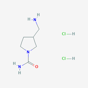 B1382945 3-(Aminomethyl)pyrrolidine-1-carboxamide dihydrochloride CAS No. 1803586-96-0