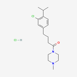 Piperazine, 1-(4-(3-chloro-4-(1-methylethyl)phenyl)-1-oxobutyl)-4-methyl-, monohydrochloride