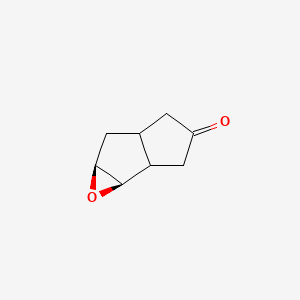 molecular formula C8H10O2 B13829467 (2R,4S)-3-oxatricyclo[4.3.0.02,4]nonan-8-one 