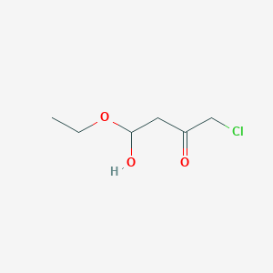 molecular formula C6H11ClO3 B13829489 2-Butanone, 1-chloro-4-ethoxy-4-hydroxy- 