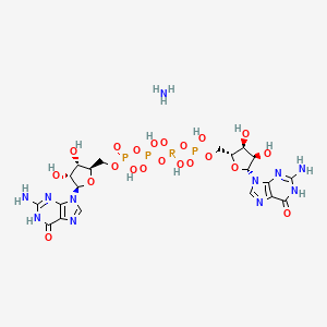 molecular formula C20H31N11O21P4 B13829501 p1,p4-Di(guanosine-5')tetraphosphate ammonium salt 