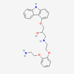 1-[2-[2-(2-aminoethoxy)phenoxy]ethylamino]-3-(9H-carbazol-4-yloxy)propan-2-ol