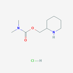 molecular formula C9H19ClN2O2 B1382954 piperidin-2-ylmethyl N,N-dimethylcarbamate hydrochloride CAS No. 1803600-95-4