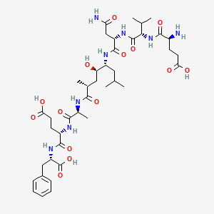 Glu-Val-Asn-[(2R,4S,5S)-5-amino-4-hydroxy-2,7-dimethyloctanoyl]-Ala-Glu-Phe