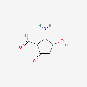 Cyclopentanecarboxaldehyde, 2-amino-3-hydroxy-5-oxo-