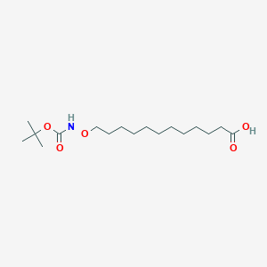 molecular formula C17H33NO5 B1382964 12-(Boc-氨基氧基)-十二烷酸 CAS No. 1262960-18-8