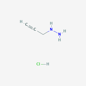 molecular formula C3H7ClN2 B1382965 (Prop-2-yn-1-yl)hydrazine hydrochloride CAS No. 1187368-95-1