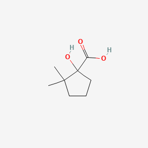 molecular formula C8H14O3 B13829714 Cyclopentanecarboxylic acid, 1-hydroxy-2,2-dimethyl- 