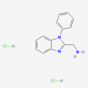 molecular formula C14H15Cl2N3 B1382972 2-氨基甲基-1-苯基-1H-苯并咪唑二盐酸盐 CAS No. 1955515-70-4