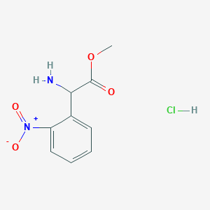 molecular formula C9H11ClN2O4 B1382975 氨基-(2-硝基苯基)-乙酸甲酯盐酸盐 CAS No. 1260639-37-9