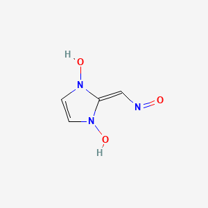 molecular formula C4H5N3O3 B13829980 2-[(E)-(hydroxyimino)methyl]-1H-imidazol-1-ol 3-oxide CAS No. 30391-66-3