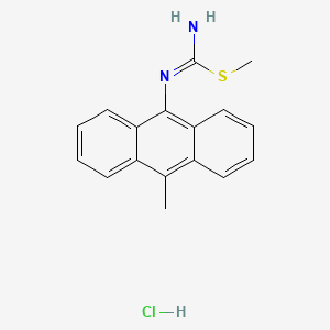 molecular formula C17H17ClN2S B13829985 (10-Methyl-9-anthracenyl)carbamimidothioic acid methyl ester hydrochloride 