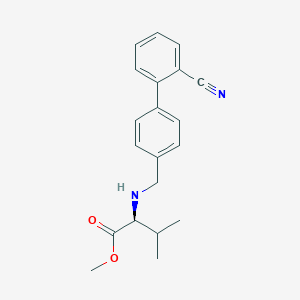 molecular formula C20H22N2O2 B138300 (S)-甲基 2-(((2'-氰基-[1,1'-联苯]-4-基)甲基)氨基)-3-甲基丁酸酯 CAS No. 137863-89-9