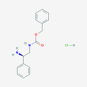 molecular formula C16H19ClN2O2 B1383001 (R)-(2-氨基-2-苯基-乙基)-氨基甲酸苄酯盐酸盐 CAS No. 1965314-50-4