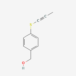 molecular formula C10H10OS B1383008 [4-(Prop-1-yn-1-ylsulfanyl)phenyl]methanol CAS No. 1803593-78-3