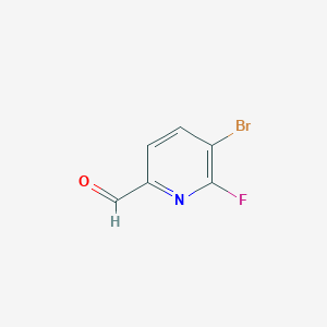 molecular formula C6H3BrFNO B1383009 5-溴-6-氟吡啶甲醛 CAS No. 1227583-93-8