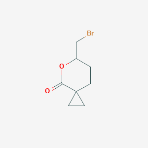 molecular formula C8H11BrO2 B1383010 6-(Bromomethyl)-5-oxaspiro[2.5]octan-4-one CAS No. 1803587-30-5
