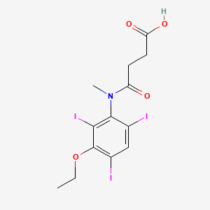 3'-Ethoxy-N-methyl-2',4',6'-triiodosuccinanilic acid