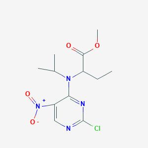 Methyl 2-[(2-chloro-5-nitropyrimidin-4-yl)-propan-2-ylamino]butanoate