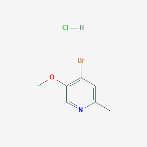 molecular formula C7H9BrClNO B1383016 4-Bromo-5-methoxy-2-methylpyridine hydrochloride CAS No. 1803589-78-7