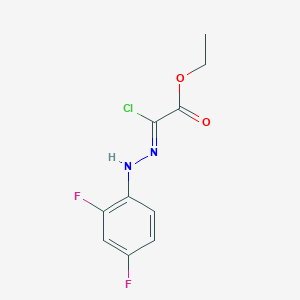 molecular formula C10H9ClF2N2O2 B1383020 Ethyl 2-chloro-2-[2-(2,4-difluorophenyl)hydrazin-1-ylidene]acetate CAS No. 1264087-24-2
