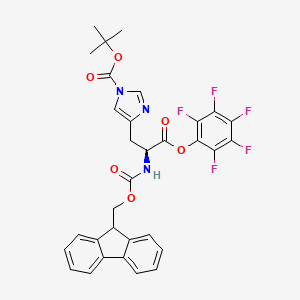 tert-Butyl (S)-4-(2-((((9H-fluoren-9-yl)methoxy)carbonyl)amino)-3-oxo-3-(perfluorophenoxy)propyl)-1H-imidazole-1-carboxylate