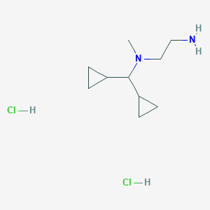 molecular formula C10H22Cl2N2 B1383022 (2-氨基乙基)(二环丙基甲基)甲胺二盐酸盐 CAS No. 1803606-57-6