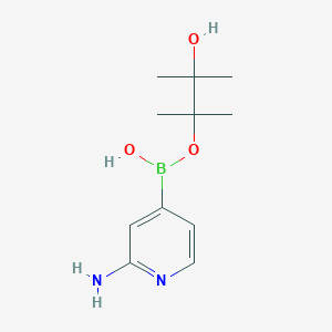 (2-Aminopyridin-4-yl)-(3-hydroxy-2,3-dimethylbutan-2-yl)oxyborinic acid