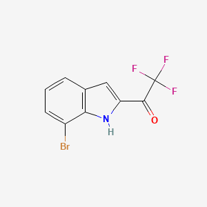molecular formula C10H5BrF3NO B1383024 1-(7-溴-1H-吲哚-2-基)-2,2,2-三氟乙酮 CAS No. 1820716-54-8